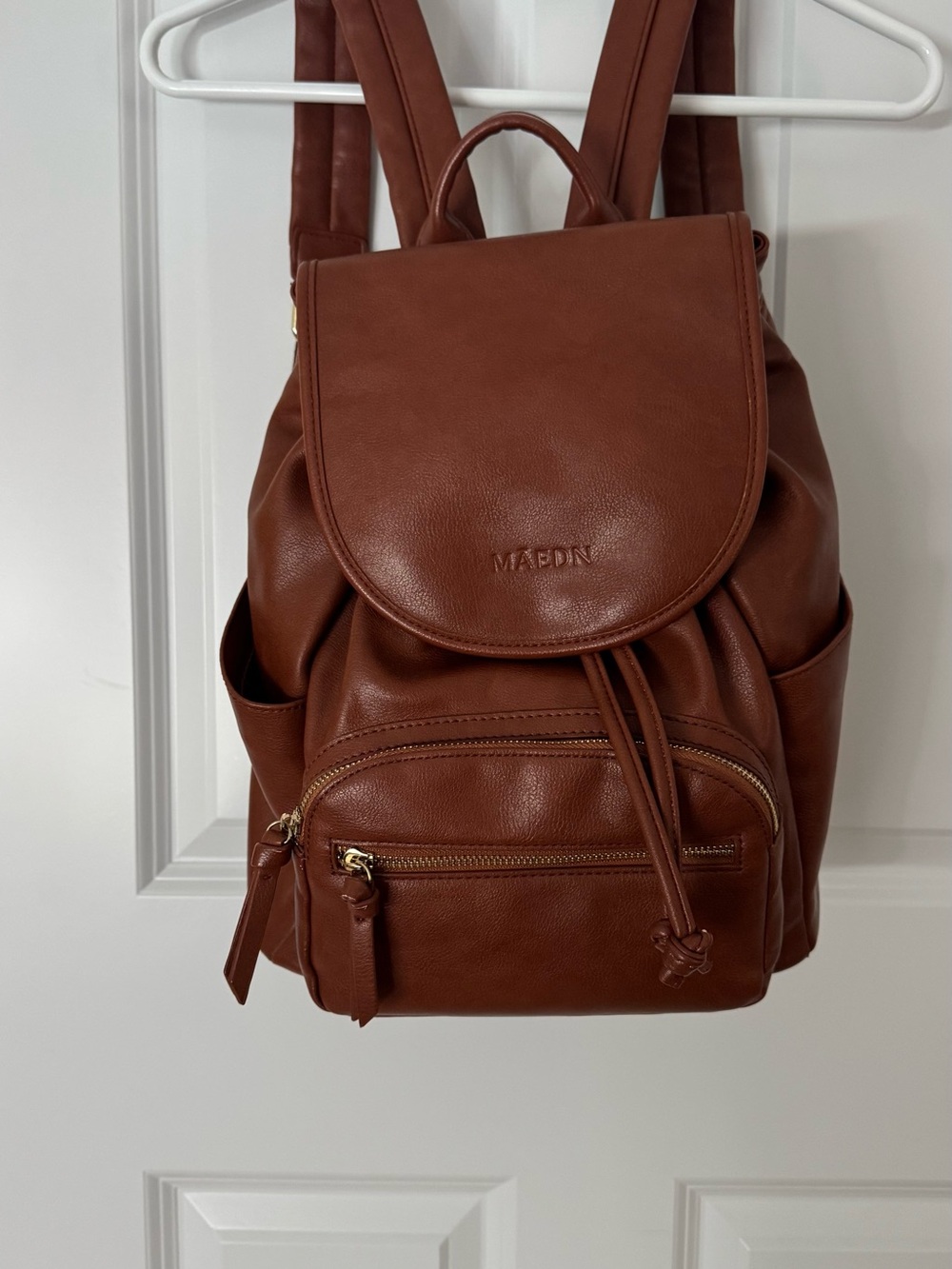 Maedn Brown Faux Leather Backpack - Stylish Women's Bag
